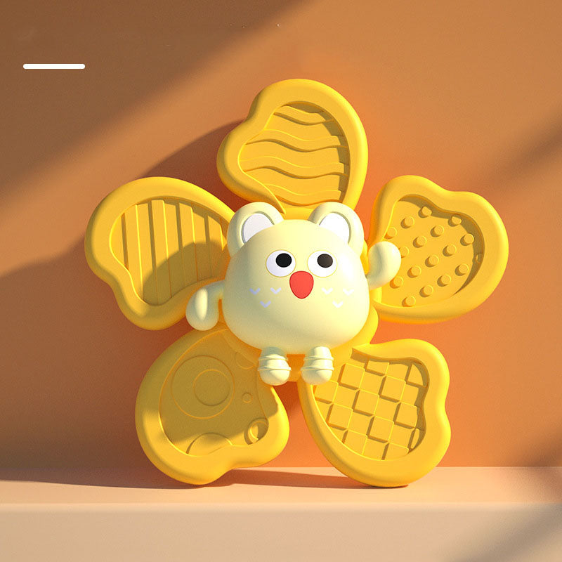 Baby Bath Spinning Top Toy – Animal Hand Spinner with Suction Cups, Safe and Fun Baby Bath Toy