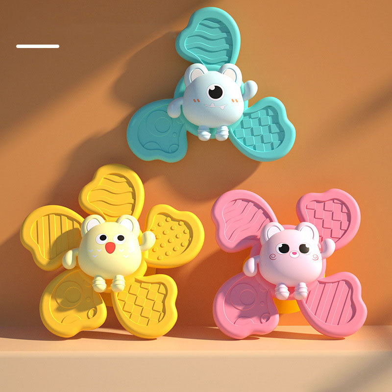 Baby Bath Spinning Top Toy – Animal Hand Spinner with Suction Cups, Safe and Fun Baby Bath Toy