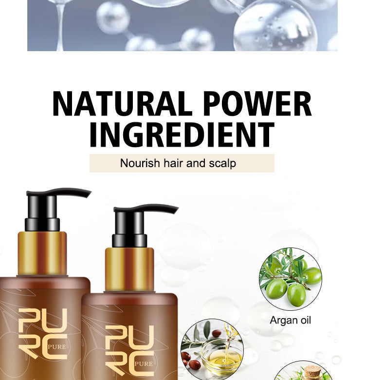 PURC Ginger Biotin Hair Care Set – Shampoo, Conditioner & Repair Oil for Dry, Frizzy Hair