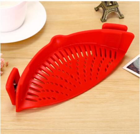 Silicone Clip-On Pot Funnel & Oil Strainer – Versatile Rice Washing Colander