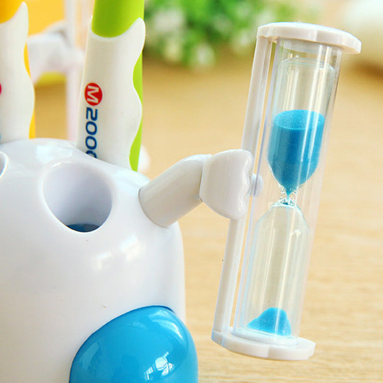 Hourglass Toothbrush Holder Timer – 3-Minute Sand Timer for Kids & Adults