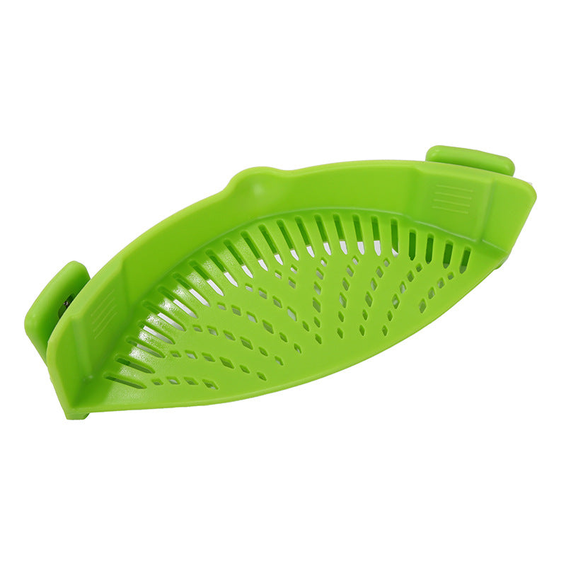Silicone Clip-On Pot Funnel & Oil Strainer – Versatile Rice Washing Colander