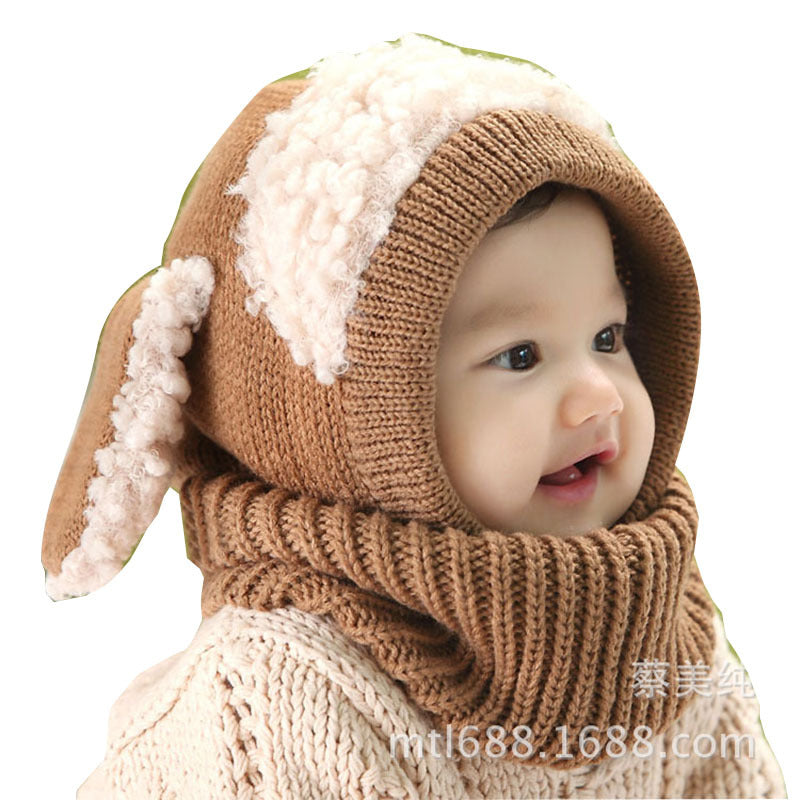Kids’ Wool Hat & Scarf Set – Cozy Autumn/Winter Style