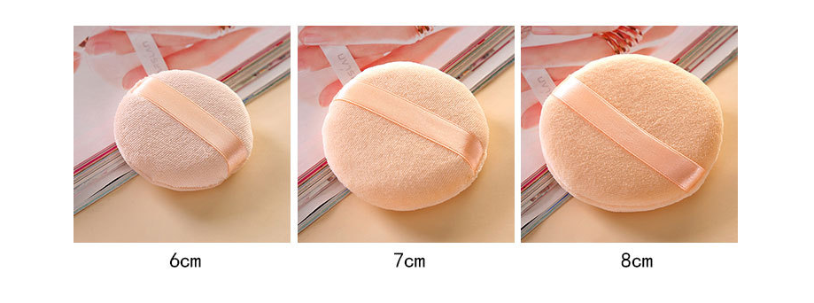 Soft Flocking Dry Powder Puff – Round Makeup Application Tool