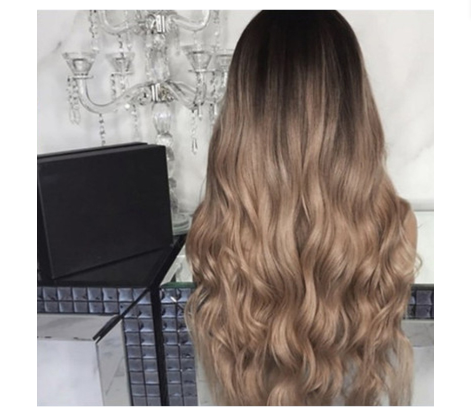 Ladies’ Gradient Long Curly Wig – High-Quality Mid-Length European Style