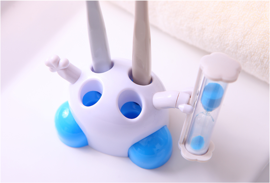 Hourglass Toothbrush Holder Timer – 3-Minute Sand Timer for Kids & Adults