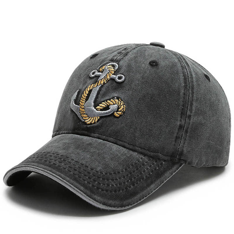 Outdoor Sun Hat for Men – Riveted Denim & Embroidery Detail