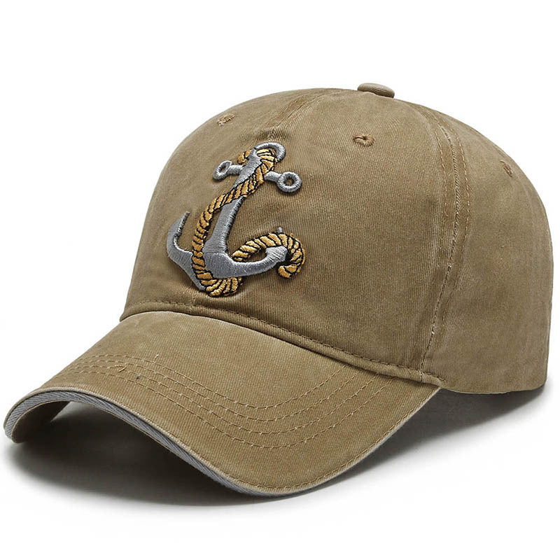 Outdoor Sun Hat for Men – Riveted Denim & Embroidery Detail