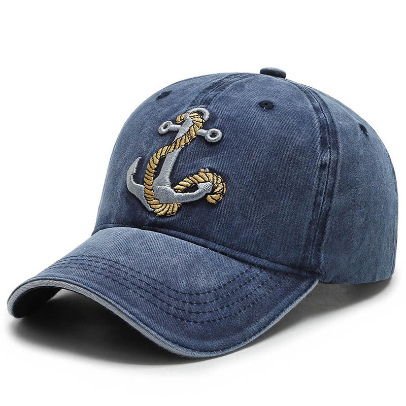 Outdoor Sun Hat for Men – Riveted Denim & Embroidery Detail