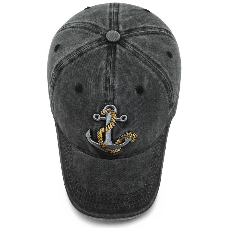 Outdoor Sun Hat for Men – Riveted Denim & Embroidery Detail