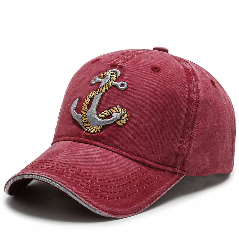 Outdoor Sun Hat for Men – Riveted Denim & Embroidery Detail