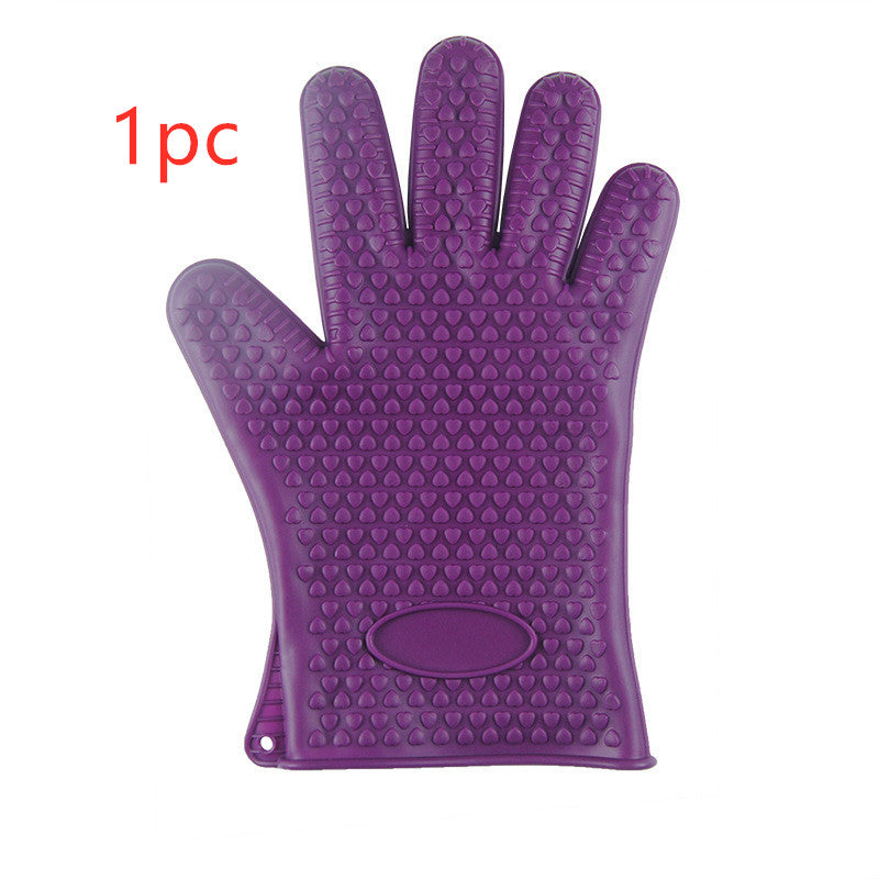 Food Grade Silicone BBQ Gloves – Heat Resistant Oven Mitts for Safe Cooking