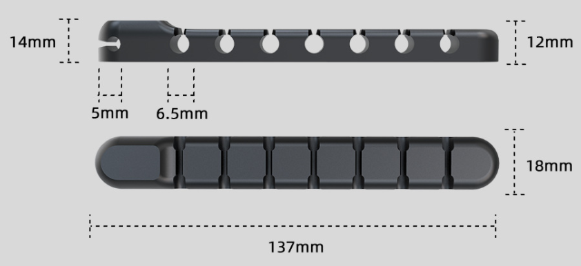 Self-Adhesive Desktop Cable Organizer - Fixed Cable Management Solution