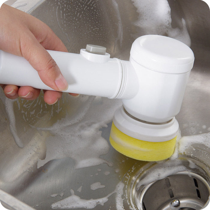 Electric Magic Cleaning Brush – 5-in-1 Bathtub and Household Scrubber