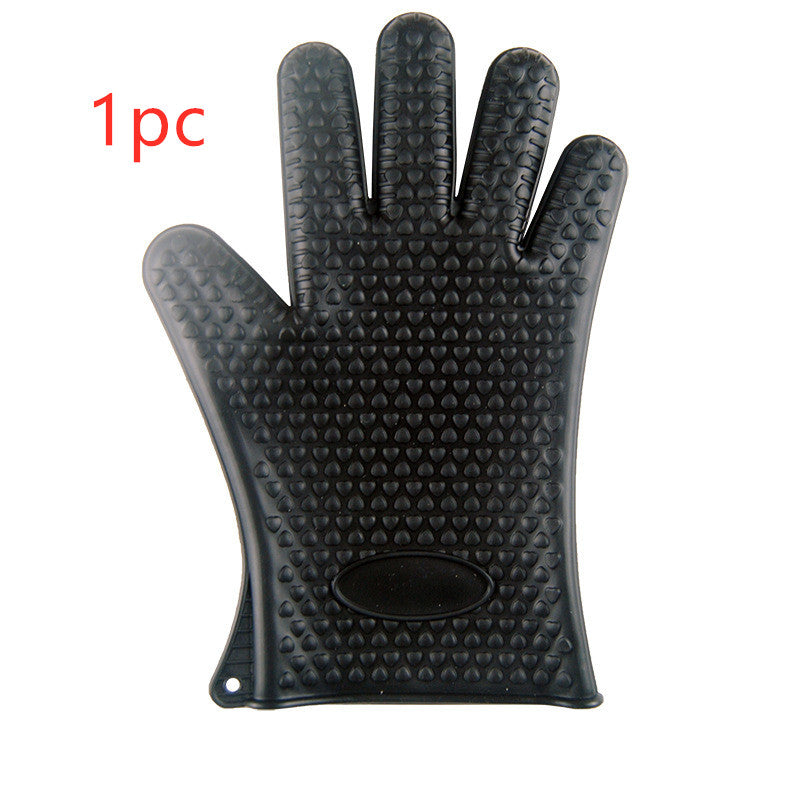 Food Grade Silicone BBQ Gloves – Heat Resistant Oven Mitts for Safe Cooking