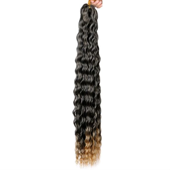 European & American Style Synthetic Fiber Wig – 32" Long, Multiple Colors Available