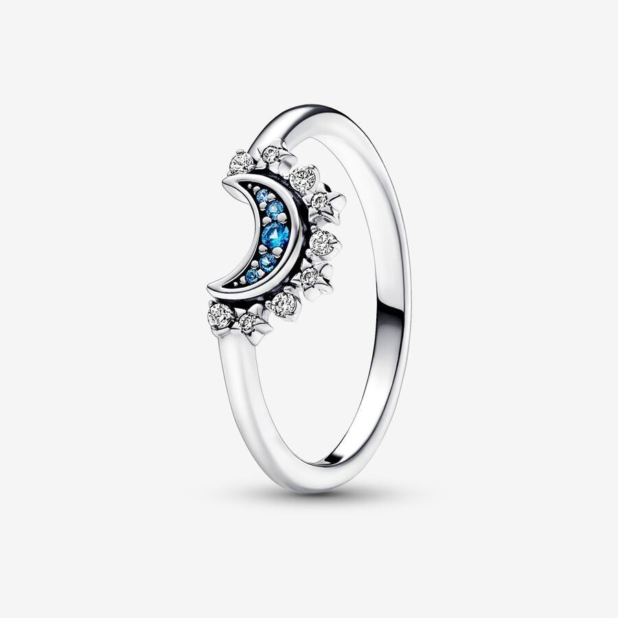 Sterling Silver Rising Sun & Blue Moon Two-in-One Ring