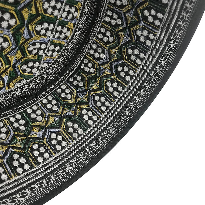 Arabic Muslim Hat for Men – Elegant Embroidered Cotton Islamic Cap