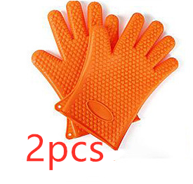 Food Grade Silicone BBQ Gloves – Heat Resistant Oven Mitts for Safe Cooking