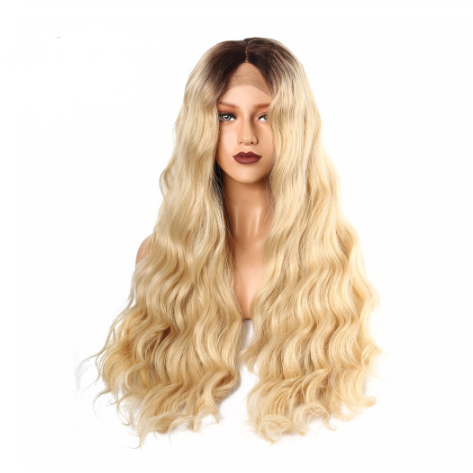 Long Curly Hair Wig Set – 72cm High-Temperature Fiber, Natural Look