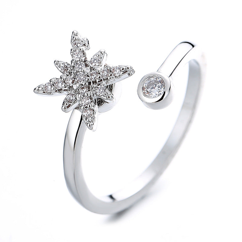 Lady's Flower Decompression Pressure-Resistant Ring – Unisex, Adjustable