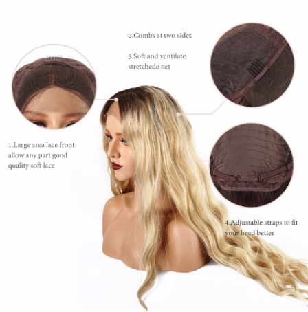 Long Curly Hair Wig Set – 72cm High-Temperature Fiber, Natural Look