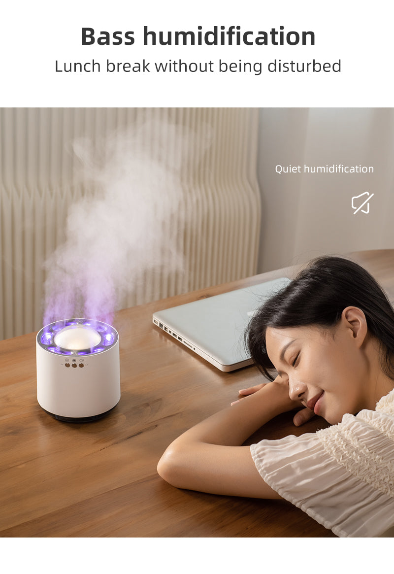 Wholesale Voice Control Colorful LED Humidifier - 800ml USB Ultrasonic Cool Mist
