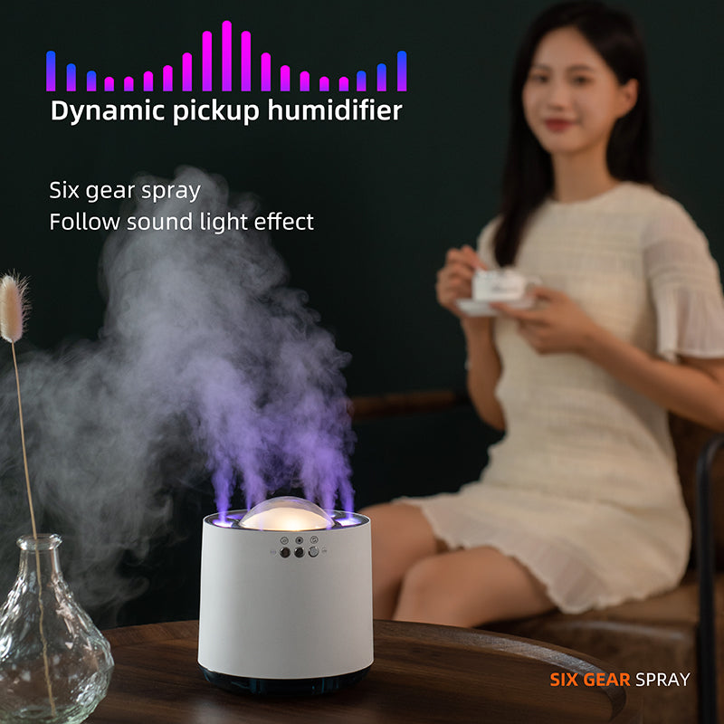 Wholesale Voice Control Colorful LED Humidifier - 800ml USB Ultrasonic Cool Mist