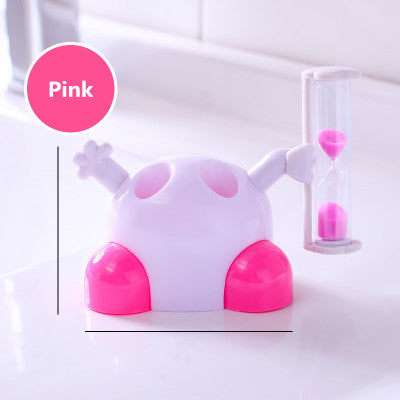 Hourglass Toothbrush Holder Timer – 3-Minute Sand Timer for Kids & Adults