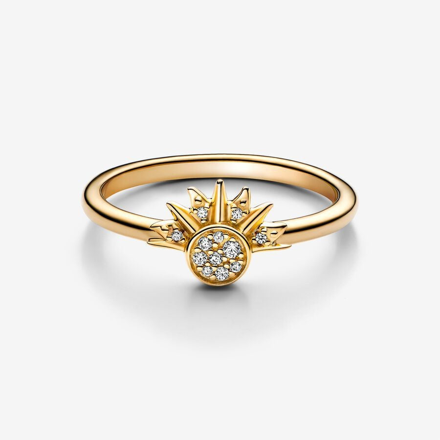 Sterling Silver Rising Sun & Blue Moon Two-in-One Ring