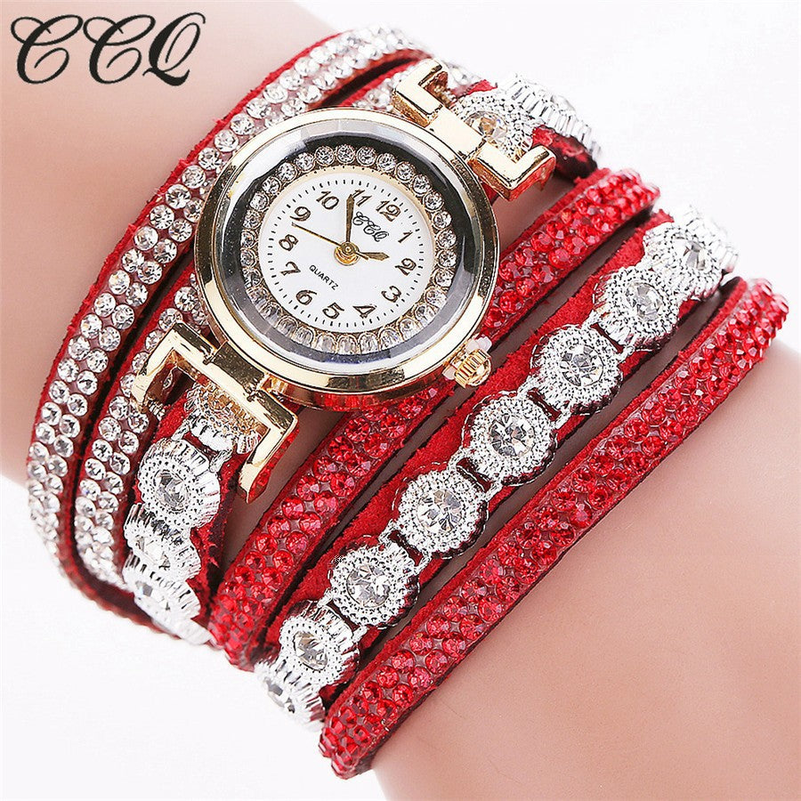 Korean Velvet Strap Diamond Women's Bracelet Watch – Hot Selling Ladies' Watch