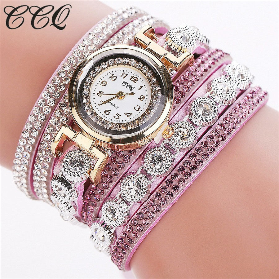 Korean Velvet Strap Diamond Women's Bracelet Watch – Hot Selling Ladies' Watch
