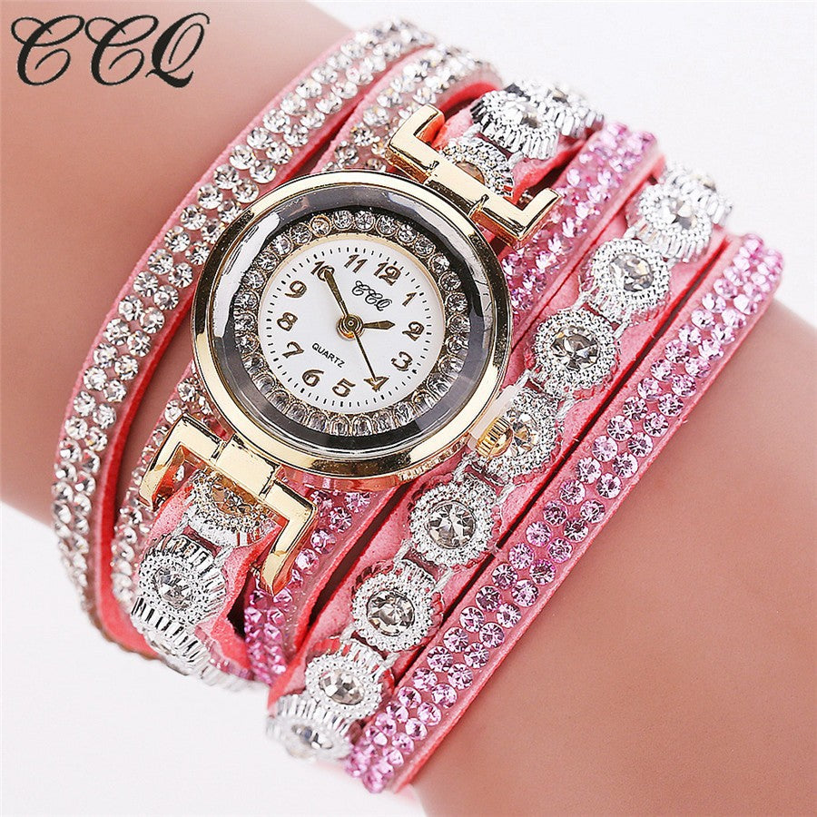 Korean Velvet Strap Diamond Women's Bracelet Watch – Hot Selling Ladies' Watch