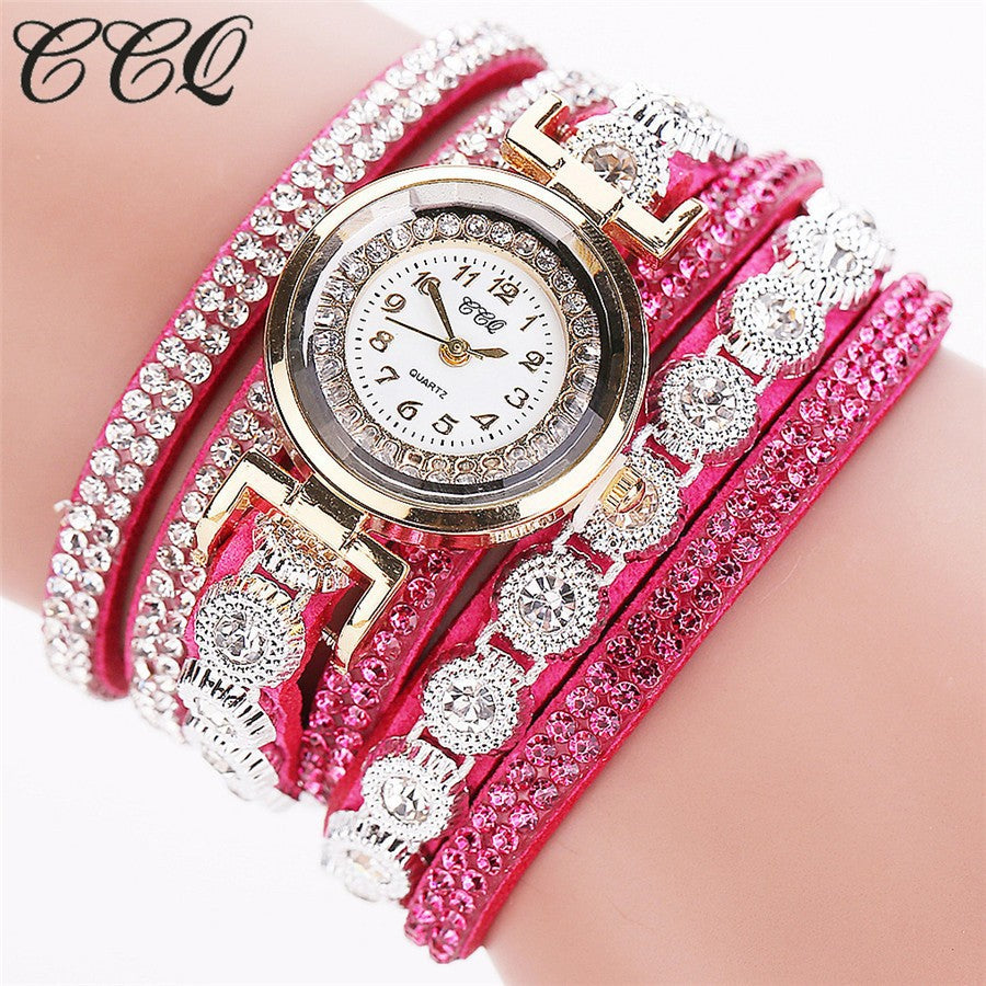 Korean Velvet Strap Diamond Women's Bracelet Watch – Hot Selling Ladies' Watch