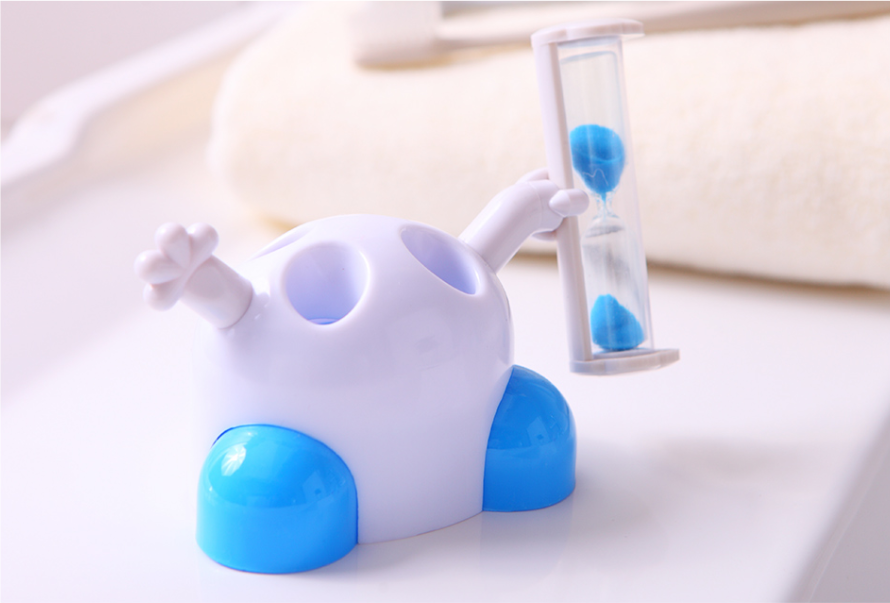 Hourglass Toothbrush Holder Timer – 3-Minute Sand Timer for Kids & Adults