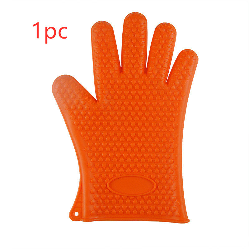 Food Grade Silicone BBQ Gloves – Heat Resistant Oven Mitts for Safe Cooking