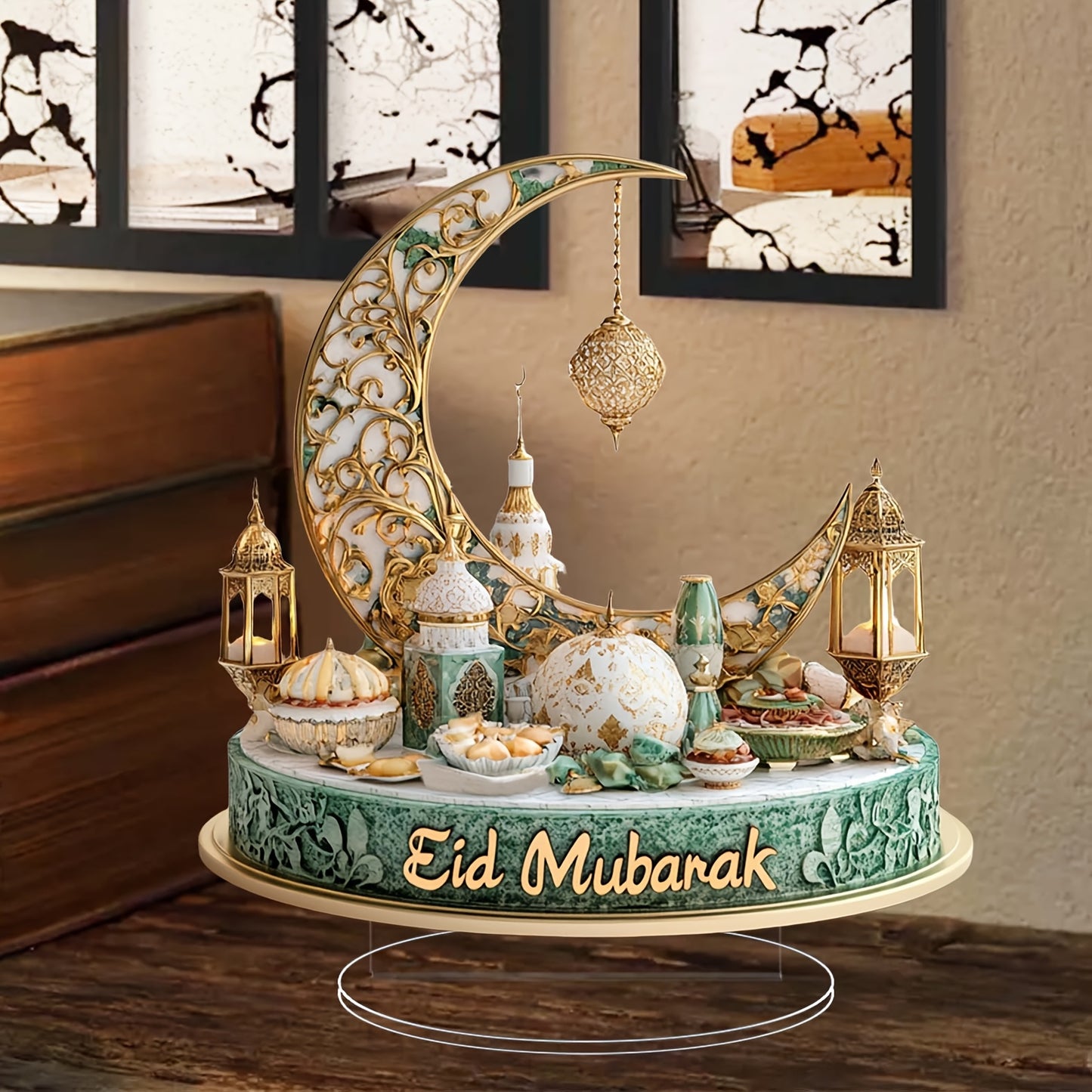 Charming Ramadan 2D Acrylic Decoration – Boho Style Table, Home & Window Display