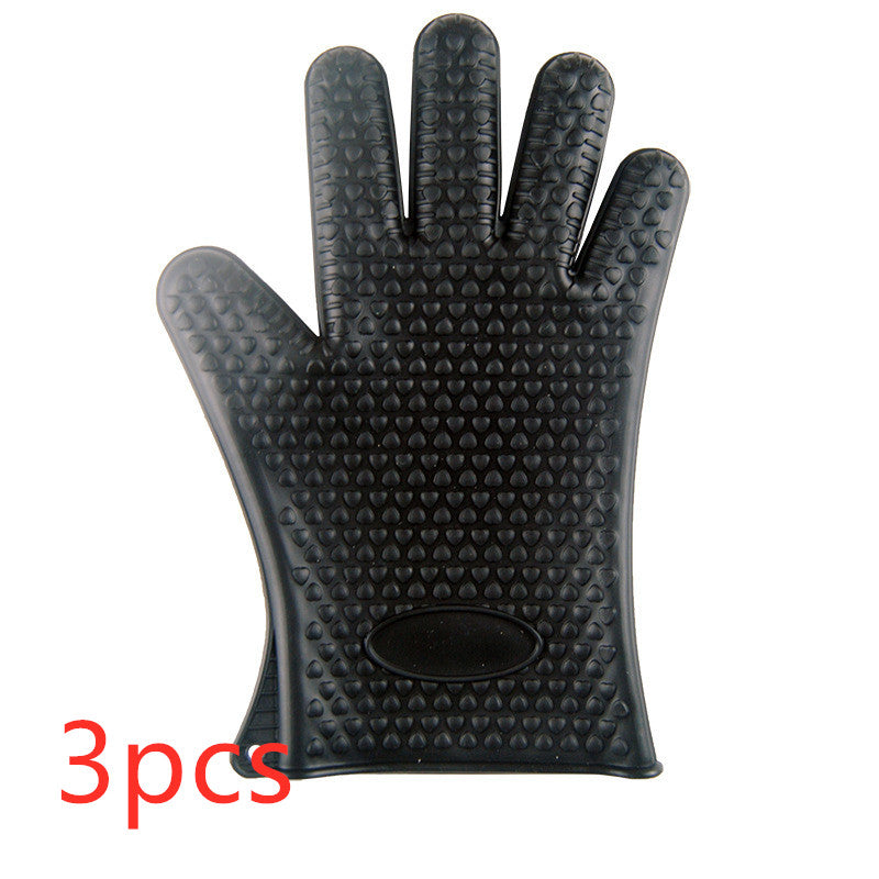 Food Grade Silicone BBQ Gloves – Heat Resistant Oven Mitts for Safe Cooking