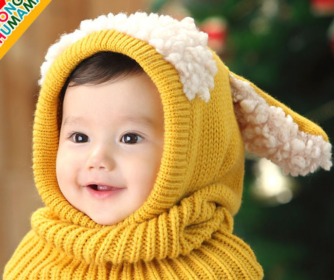 Kids’ Wool Hat & Scarf Set – Cozy Autumn/Winter Style