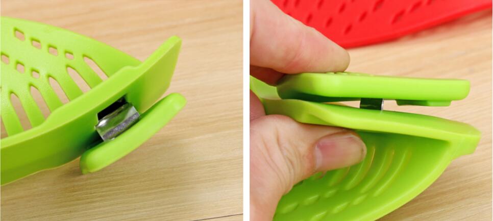 Silicone Clip-On Pot Funnel & Oil Strainer – Versatile Rice Washing Colander
