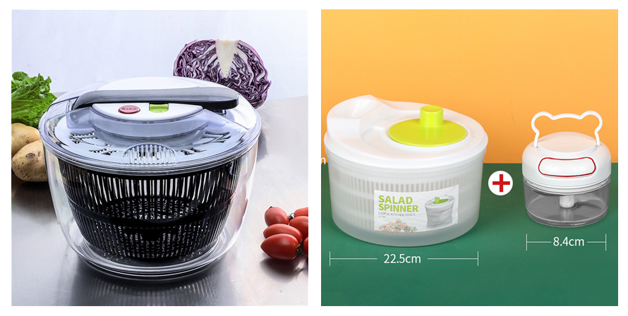Multifunctional Vegetable and Fruit Dryer Salad Spinner - Kitchen Tool for Fast Drying and Cleaning