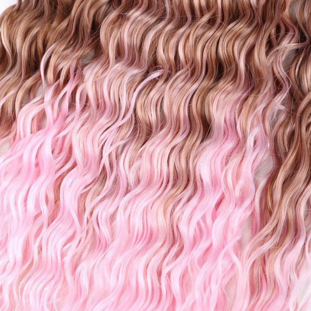 European & American Style Synthetic Fiber Wig – 32" Long, Multiple Colors Available