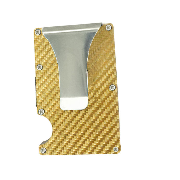 Carbon Fiber RFID Wallet - Metal Card Holder with Pumping Design