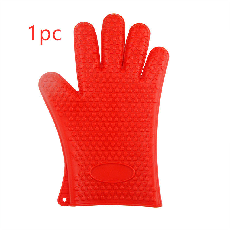 Food Grade Silicone BBQ Gloves – Heat Resistant Oven Mitts for Safe Cooking