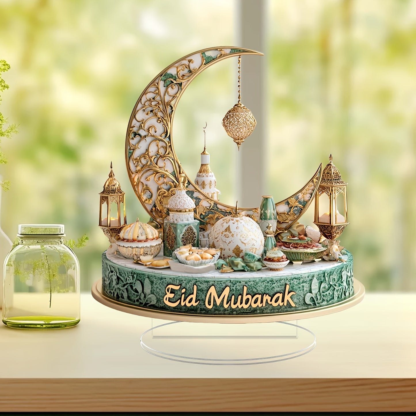 Charming Ramadan 2D Acrylic Decoration – Boho Style Table, Home & Window Display