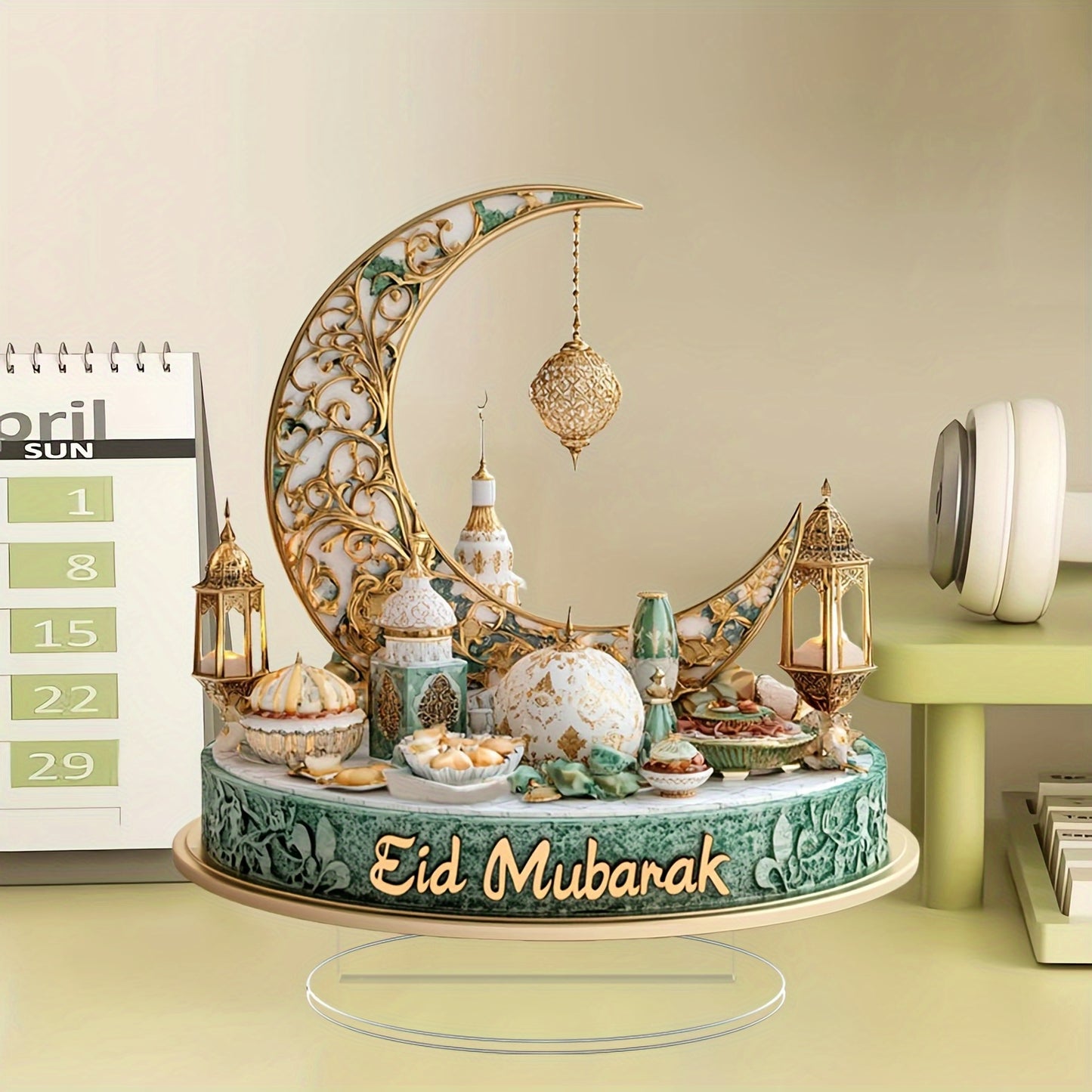 Charming Ramadan 2D Acrylic Decoration – Boho Style Table, Home & Window Display