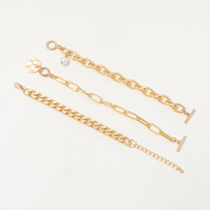European & American Retro U-Shaped Double-Layer Metal Chain Necklace – Unisex Tag Pendant
