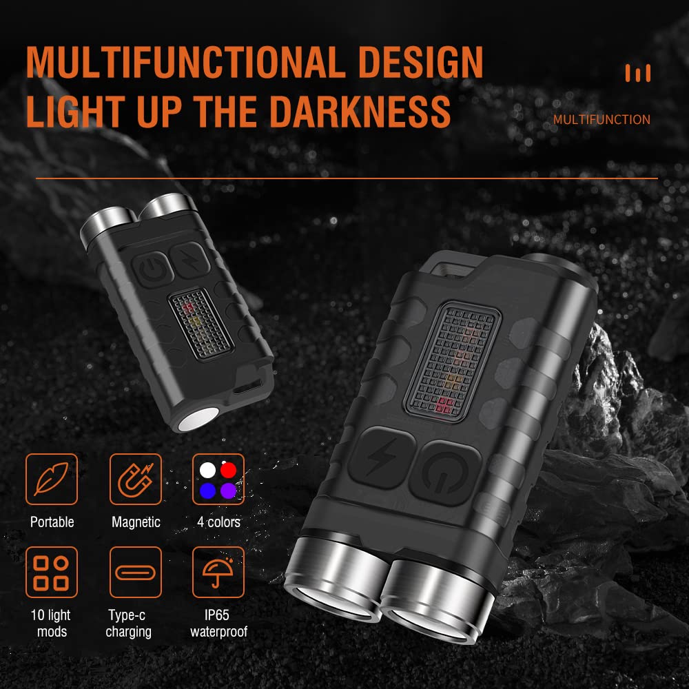 Mini Keychain Multifunctional Flashlight - Portable and Stylish LED Light