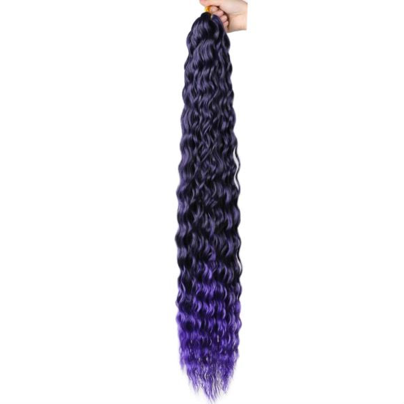 European & American Style Synthetic Fiber Wig – 32" Long, Multiple Colors Available