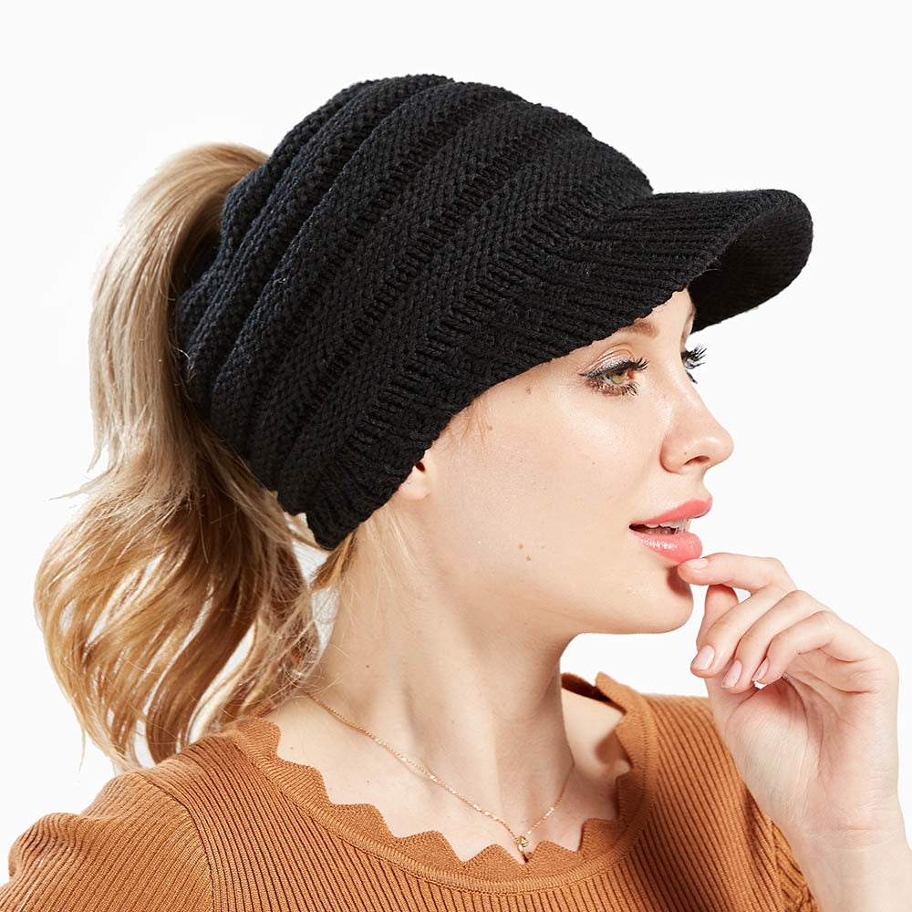 Women’s Knit Baseball Cap – Stylish & Cozy